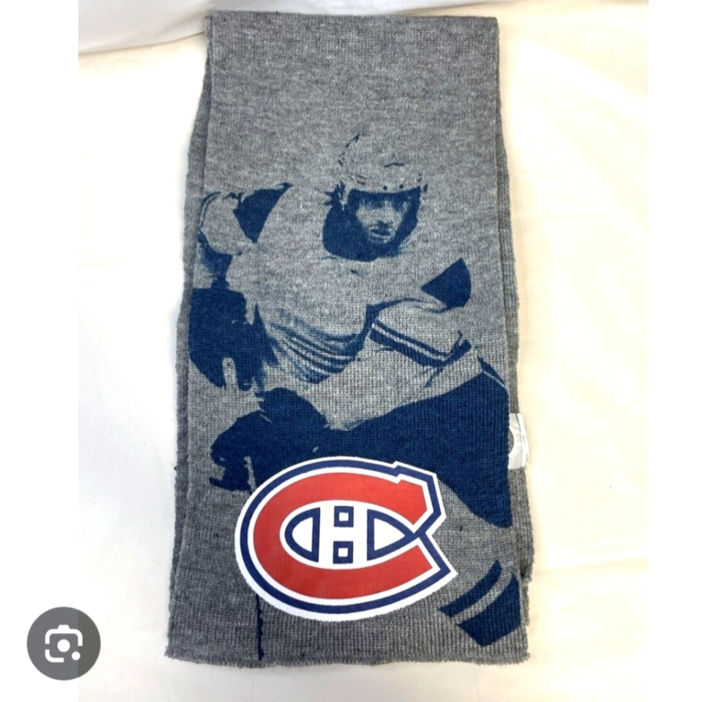 Vtg🤳NHL Montreal Canadiens Mike Cammalieri Print Scarf🤳 W7"×L56"